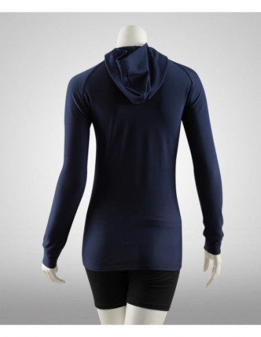 Langarm Thermo Cappuccio Navy Damen